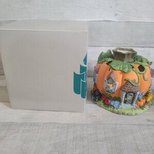 PartyLite Pumpkin Harvest Tealight House Candle Holder  Fall Autumn